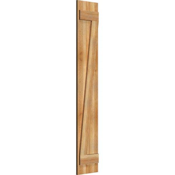 Rough Sawn Western Red Cedar Board-n-Batten Shutters with Z-Bar W545795