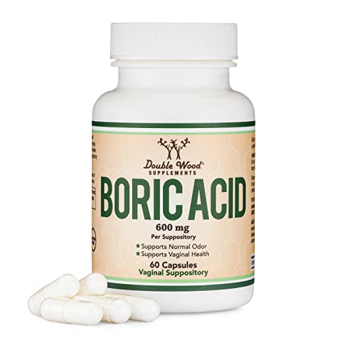 Boric Acid Suppositories 600mg 60 Count I65505