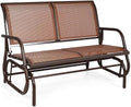 Brown Steel 48 Inch 2 Person Swing Glider Chair I1918