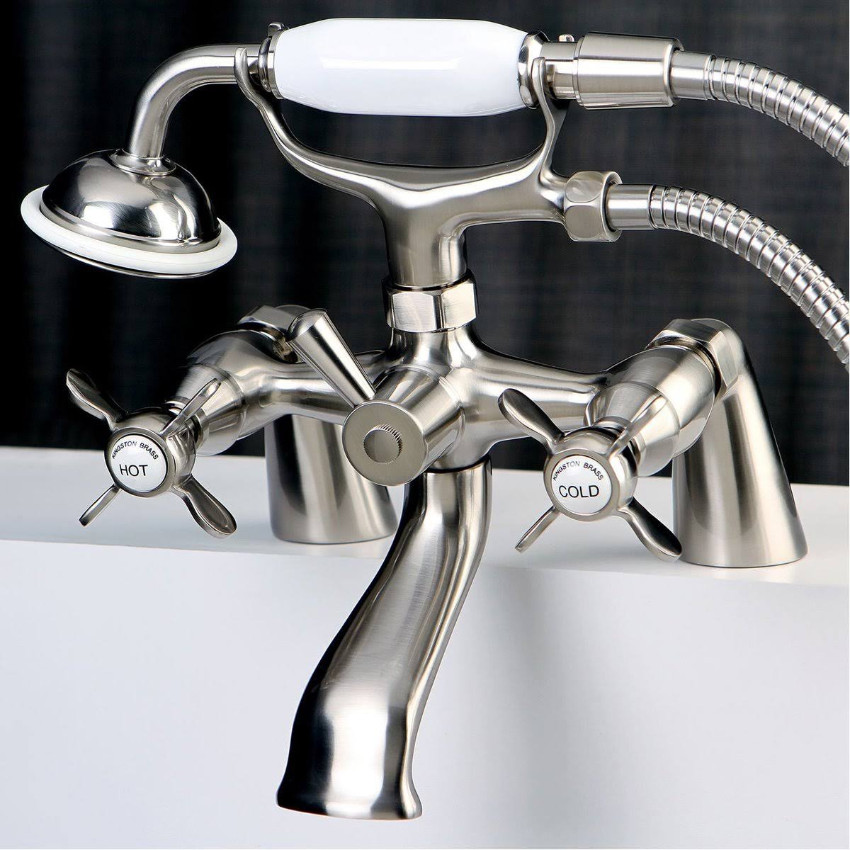Antique Brass Clawfoot Tub Faucet with Hand Shower B9020