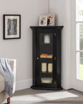 Corner Curio Storage Cabinet with Glass Door P36146