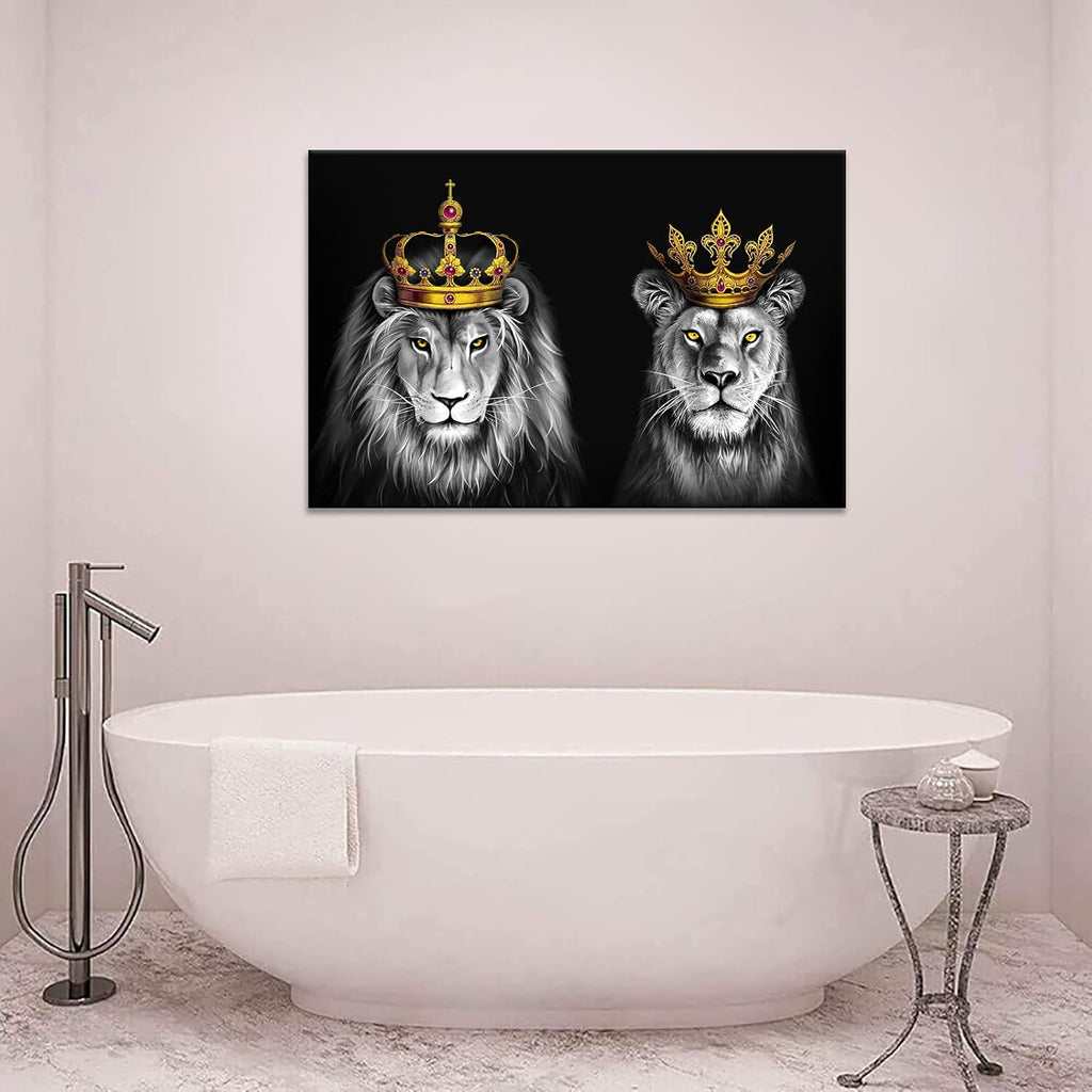 2 Pieces King Animal Canvas Wall Art 24x36inch P377