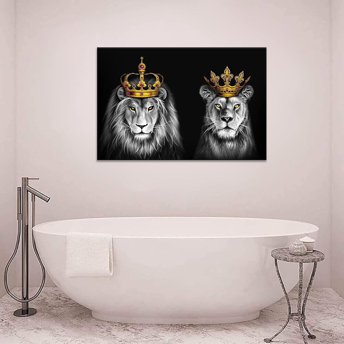 2 Pieces King Animal Canvas Wall Art 24x36inch P377