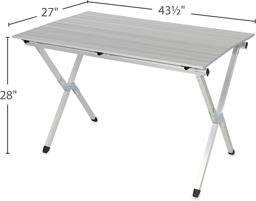Aluminum Roll-Up Campsite Table with Carrying Bag V657790
