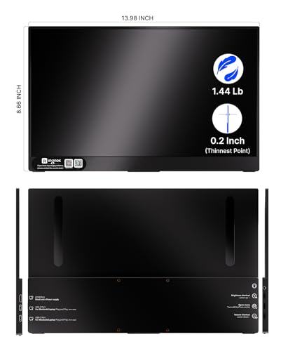 15.6 Inch FHD IPS Portable Monitor with Adjustable Stand T831675