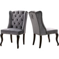 Grey Velvet Dining Chair Set of 2 T346411