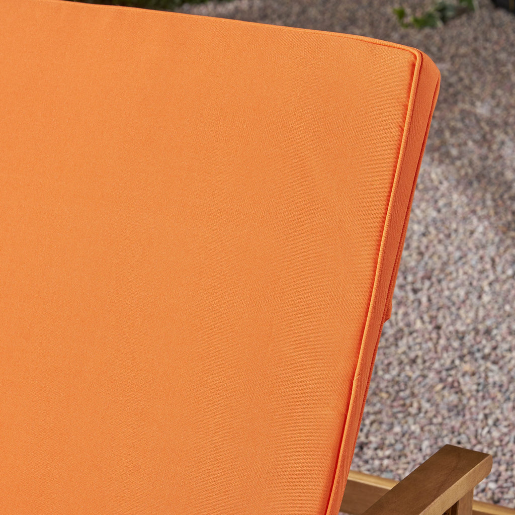 Double Chaise Lounge with Orange Cushions D759