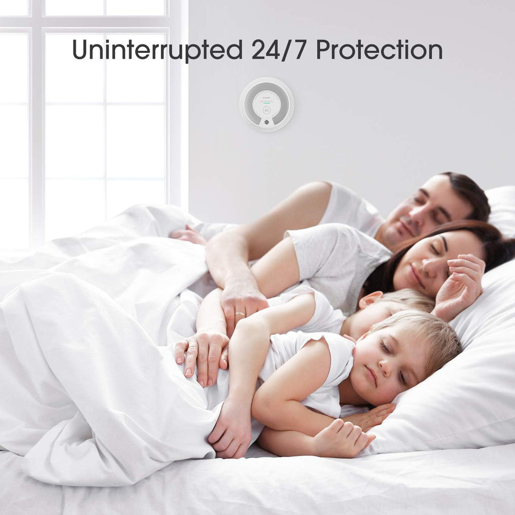 2-in-1 Smoke and Carbon Monoxide Detector Alarm, 10-Year Battery-Operated Dual Sensor, Pack of 3 I477