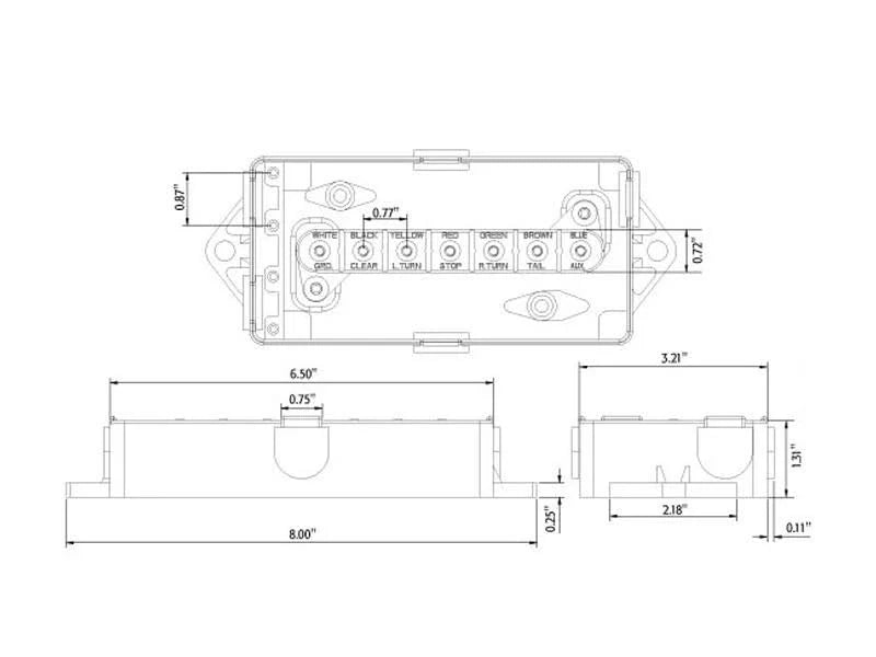 4-Pack Electrical Junction Box with 7 Color Coded Terminals P35880