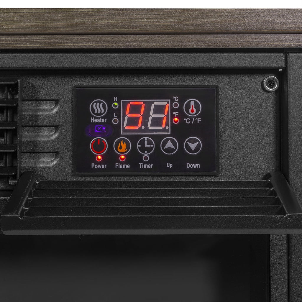 1500W Electric Fireplace Heater with Caster D137