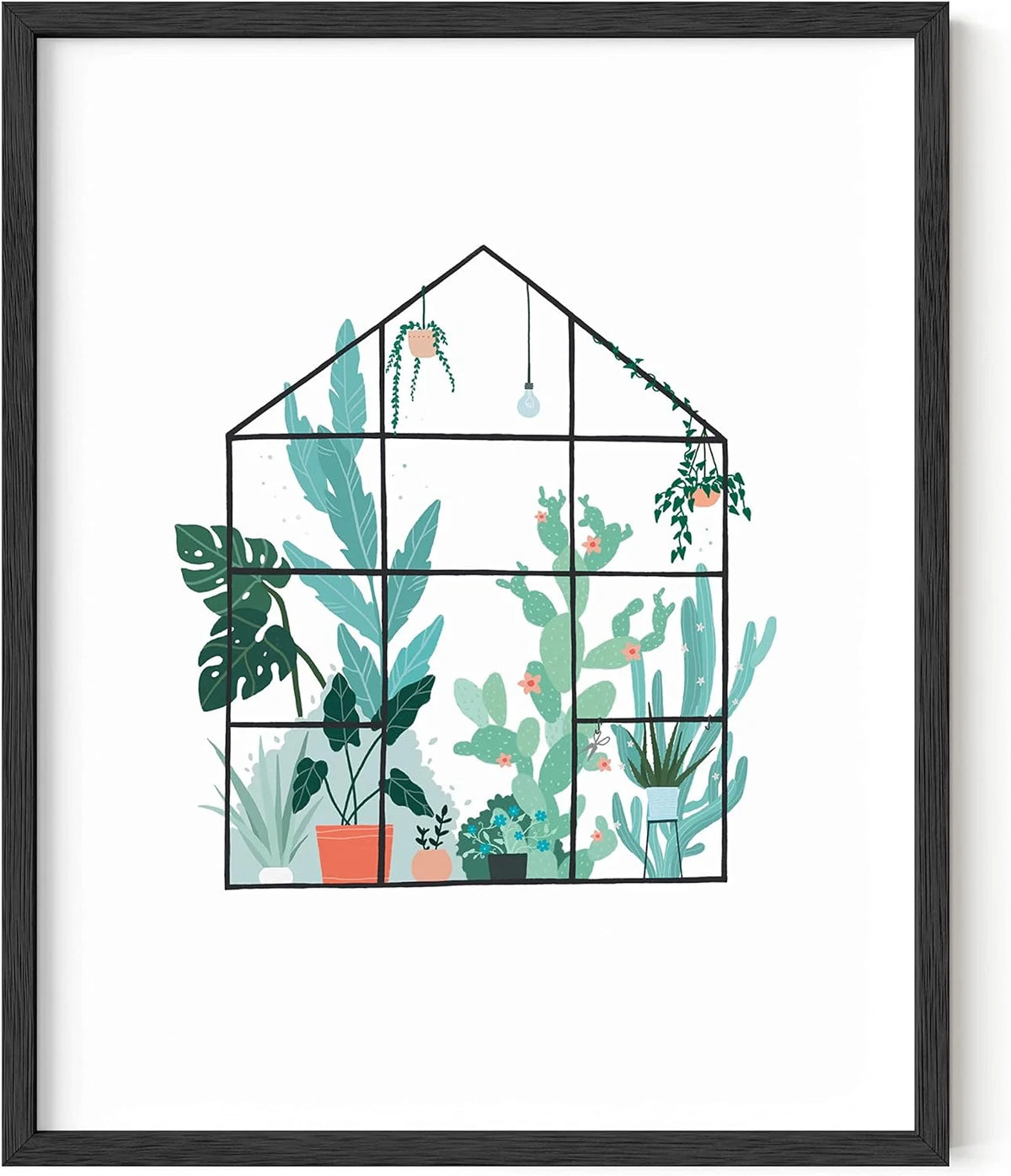 Green Succulent Botanical Wall Art 16x20 Q838724