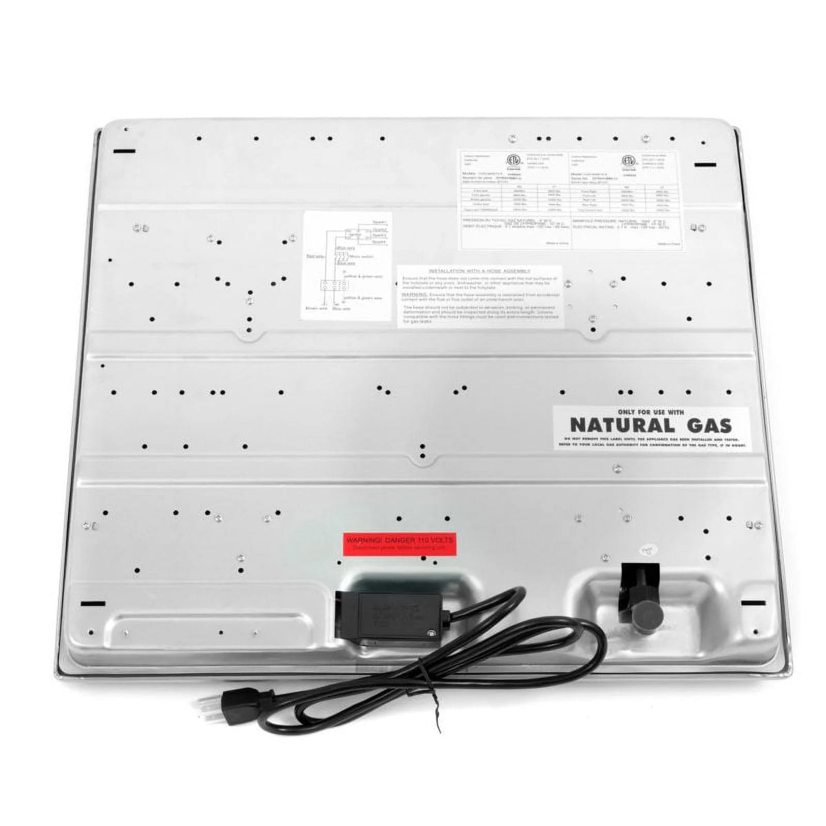 24 in. Stainless Steel Drop-In Gas Cooktop with 4 Burners P890519