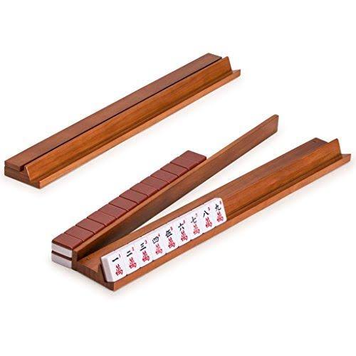 American Mahjong Set with 166 Tiles, Soft Case, Racks with Pushers, and Accessories D208242