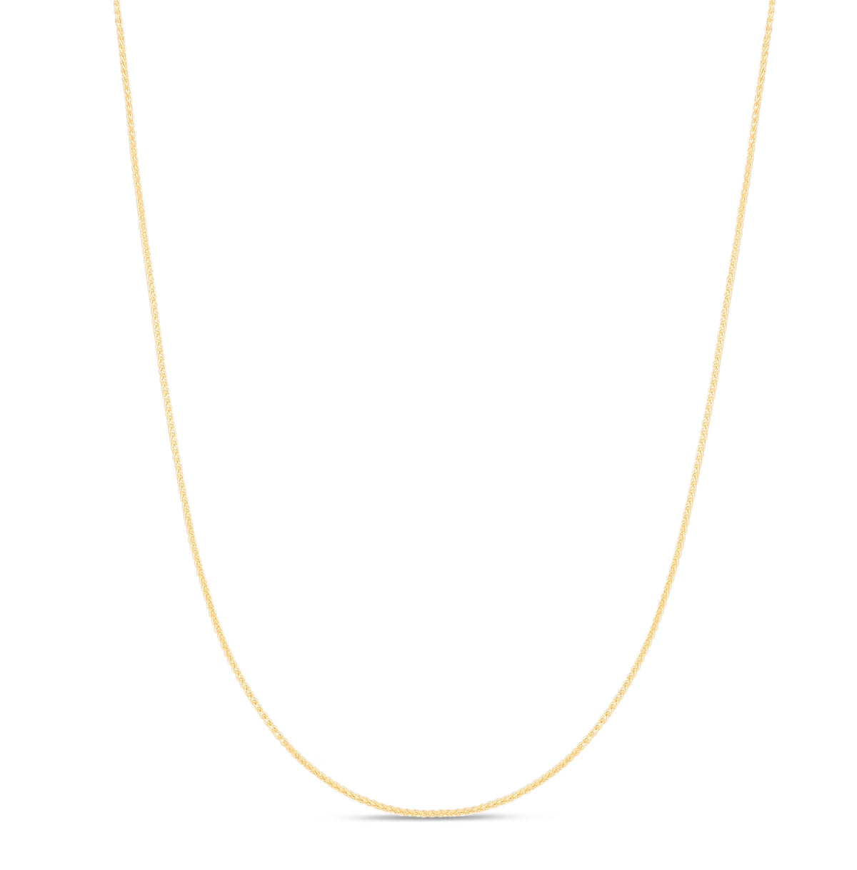 14K Yellow Gold 18in 0.6mm Diamond-Cut Wheat Chain N10094