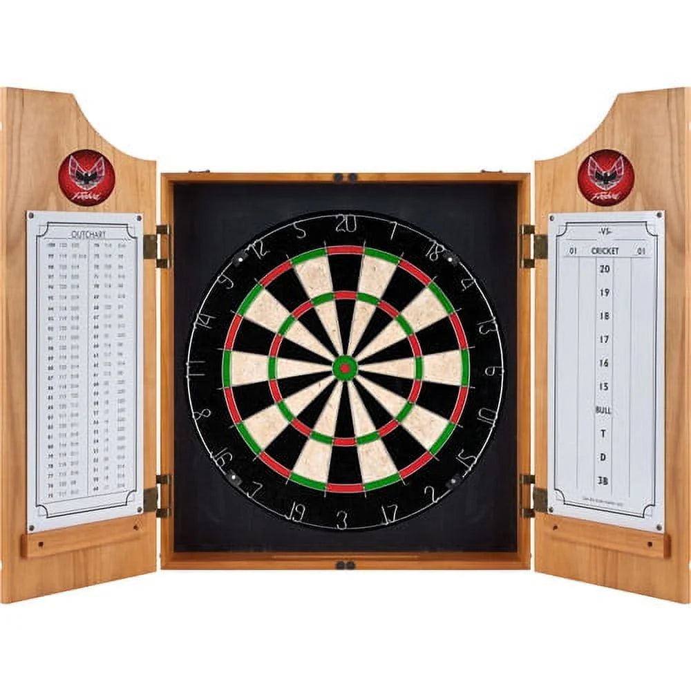 Red Wood Dart Cabinet Set Y99698