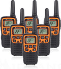 22 Channel FRS Walkie Talkie Two-Way Radio Orange/Black Pack of 6 C227