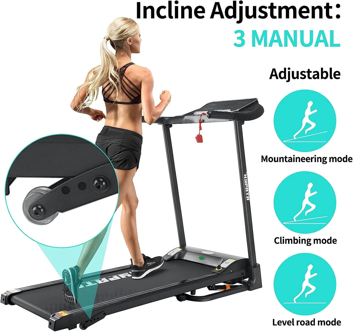Folding Treadmill with Incline 2.5 HP O512