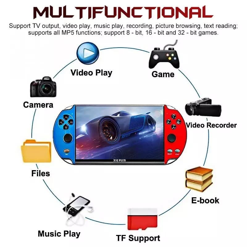 16GB Retro Handheld Games Player 7 Inch Video Game Console K60377
