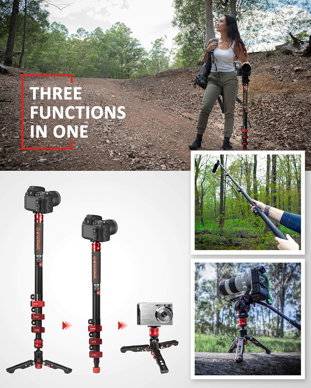 Carbon Fiber Camera Monopod M6756