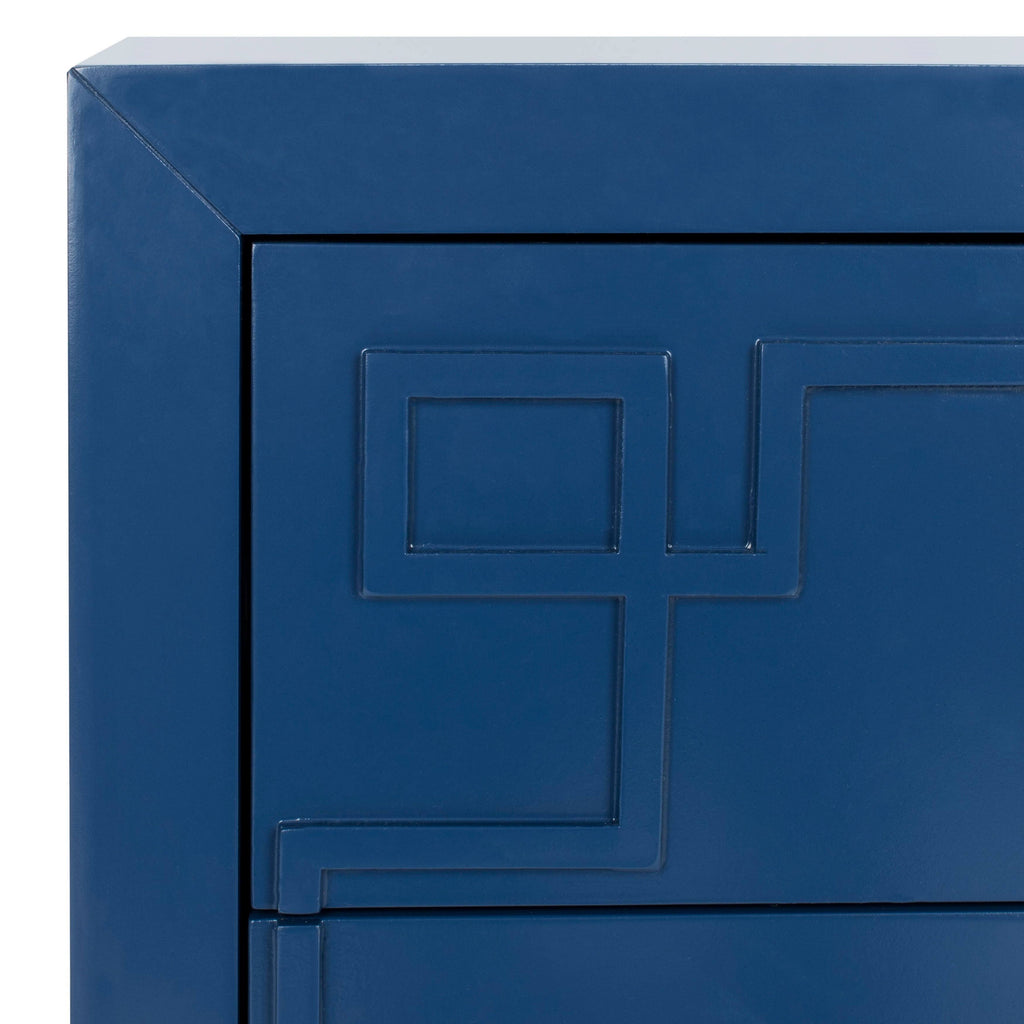 Blue/Gold 3 Drawer Chest L9362