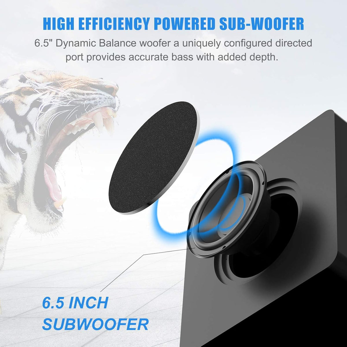 6.5'' Bluetooth Black Powered Subwoofer Q632976