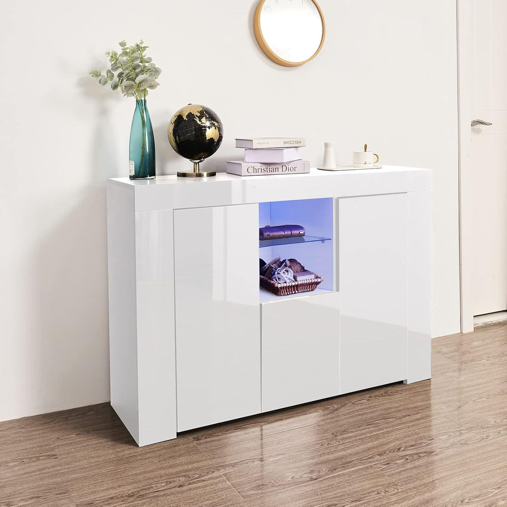 Black Sideboard Storage Cabinet with Drawer and 2 Doors K4869