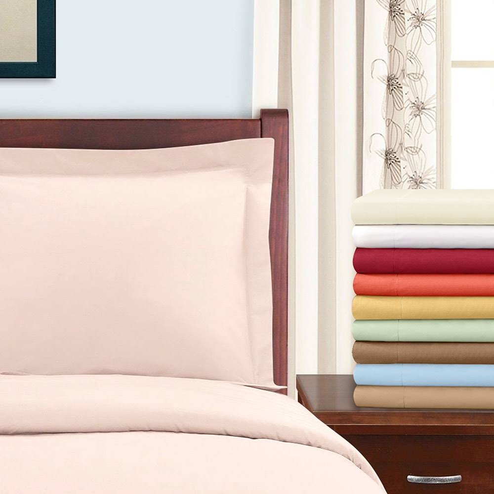 Light Blue Twin Cotton Sateen Duvet Cover Set C5683