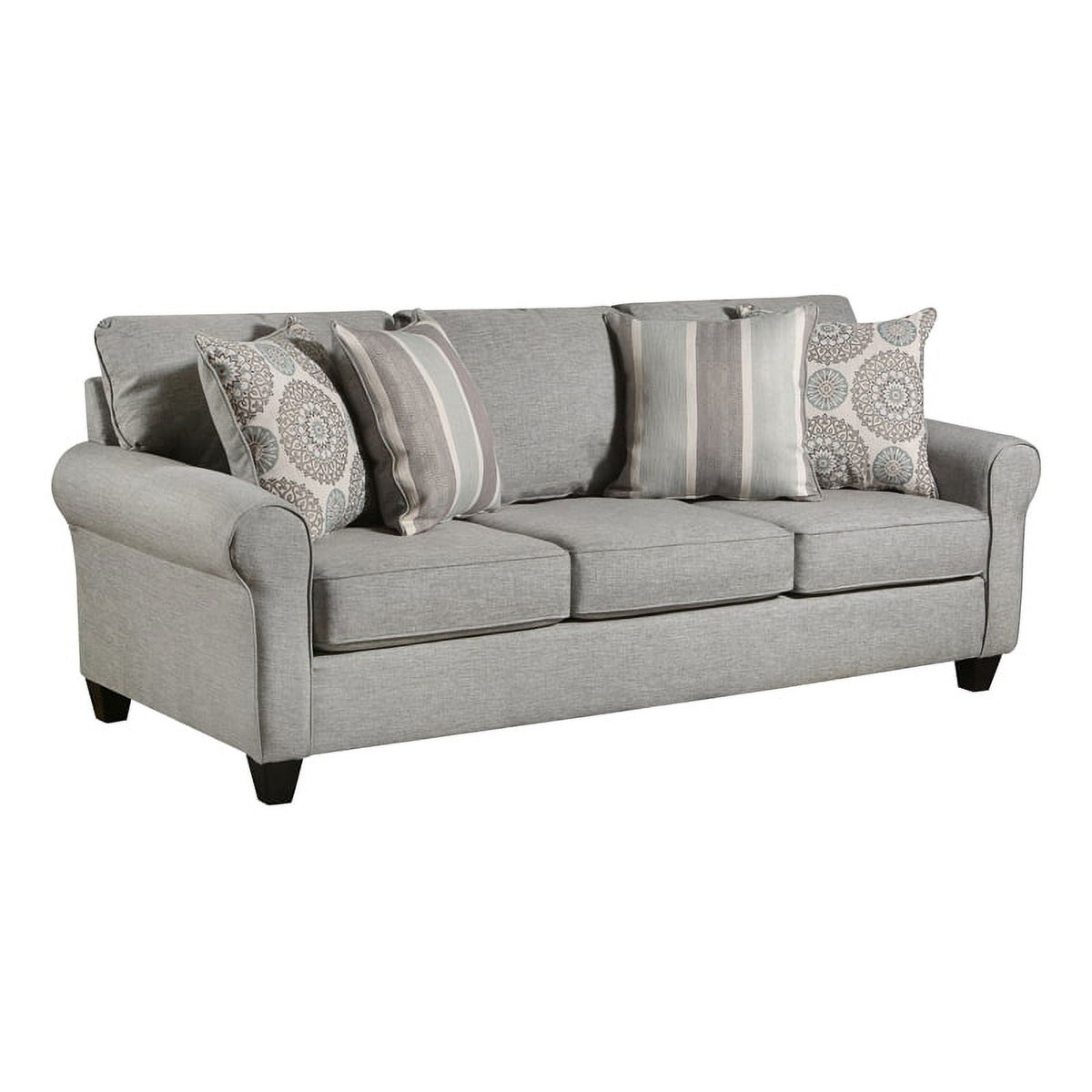 Gray Sofa with Accent Pillows J3325