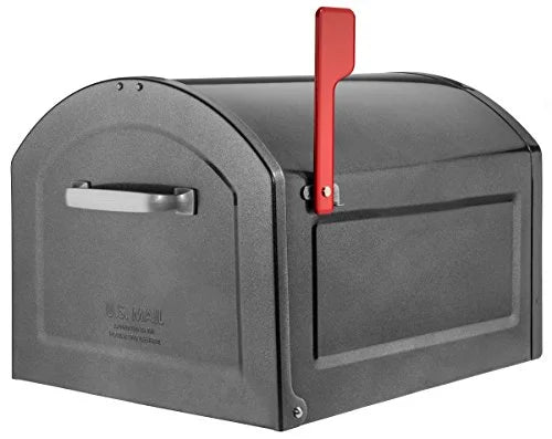 12 x 14 x 18.3 in. Galvanized Steel Post Mounted Mailbox V4618