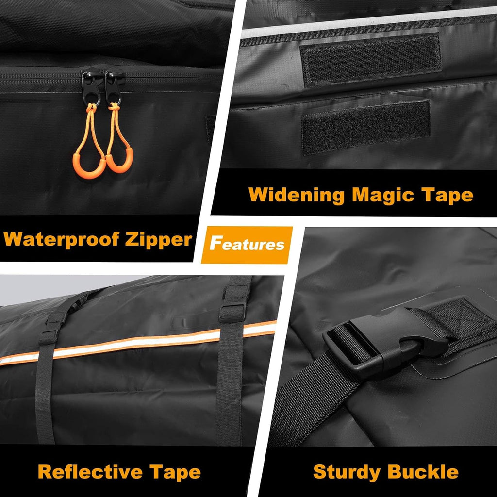 21 Cubic Feet 1000D Waterproof Car Rooftop Cargo Carrier Bag W5976