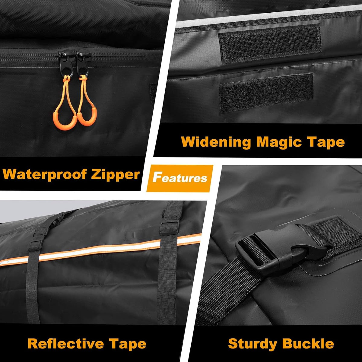 21 Cubic Feet 1000D Waterproof Car Rooftop Cargo Carrier Bag W5976