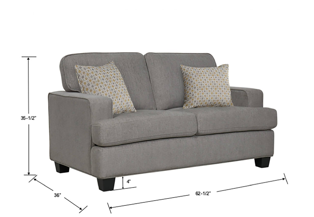 Grey Loveseat L67943
