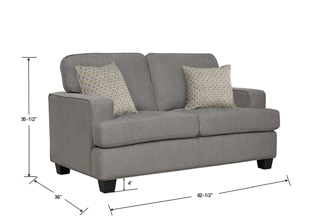 Grey Loveseat L67943