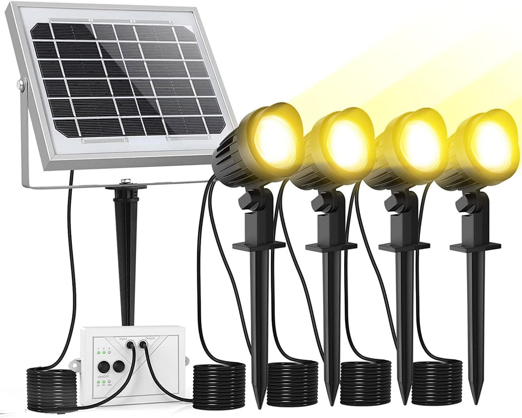 4-in-1 Solar Landscape Lights, IP66 Waterproof, 2700K/4000K/6000K H68288