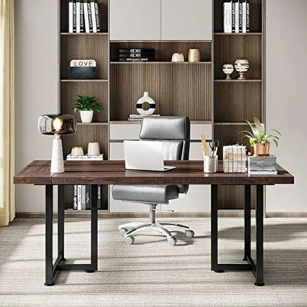 Brown Wooden Executive Desk K9524