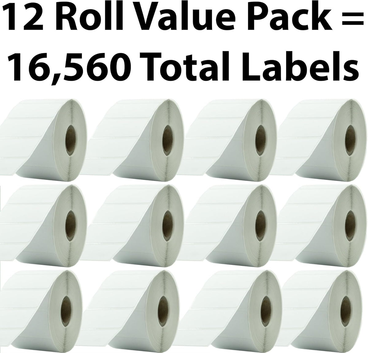 2x1 Direct Thermal Label 12 Pack Perforated Self-Adhesive Stickers Y860144