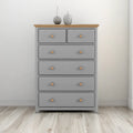 Solid Wood 6 Drawer Storage Dresser U175
