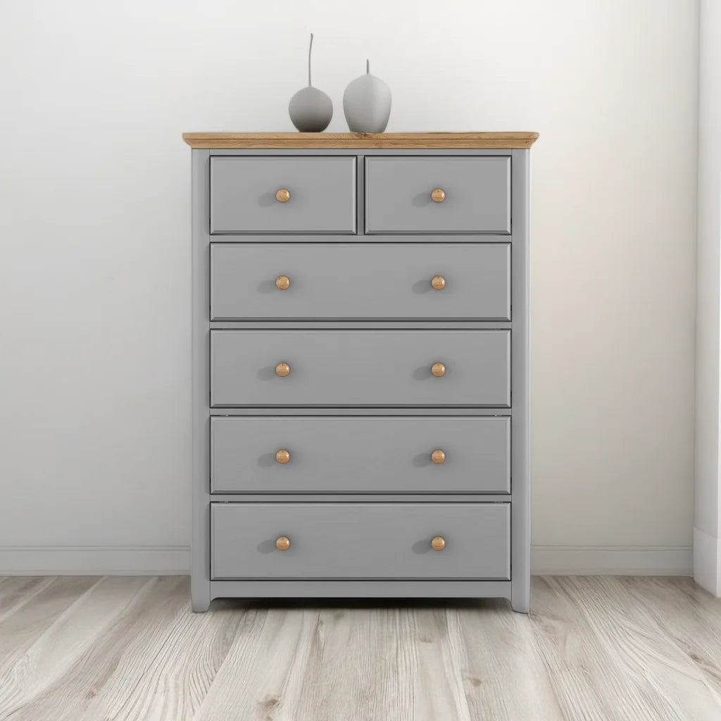 Solid Wood 6 Drawer Storage Dresser U175