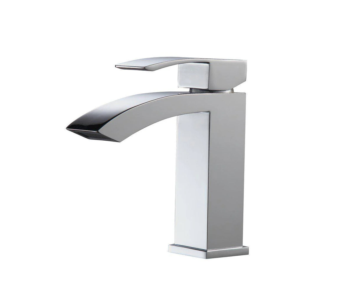 Chrome Single Lever Bathroom Vanity Faucet J86545