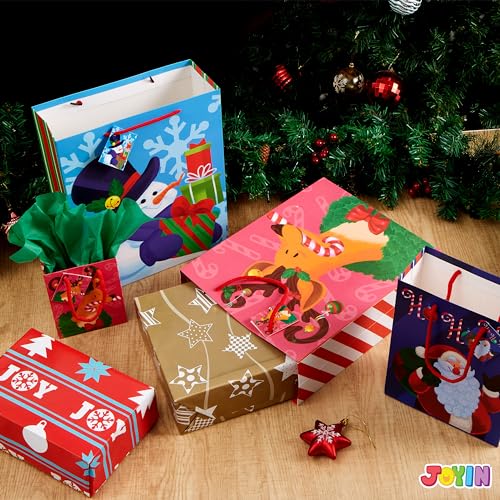 36 Pcs Christmas Bags with Tissue Papers and Tag N75507