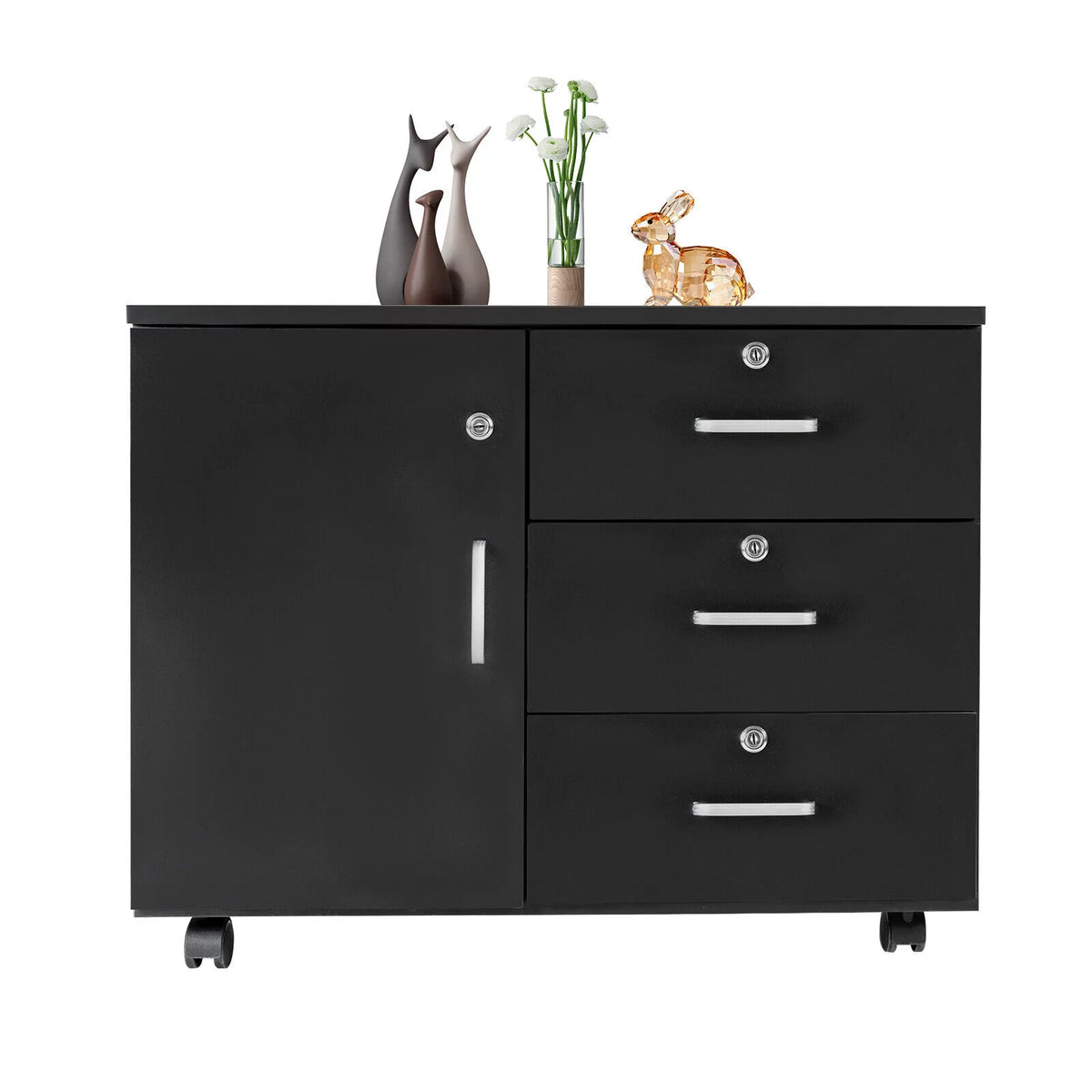 Mobile File Cabinet 3 Drawers with Wheels G673