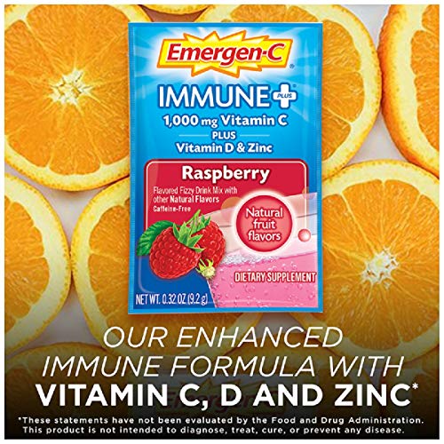 Raspberry Flavor Vitamin C Powder Supplement - 10 Count Y365553