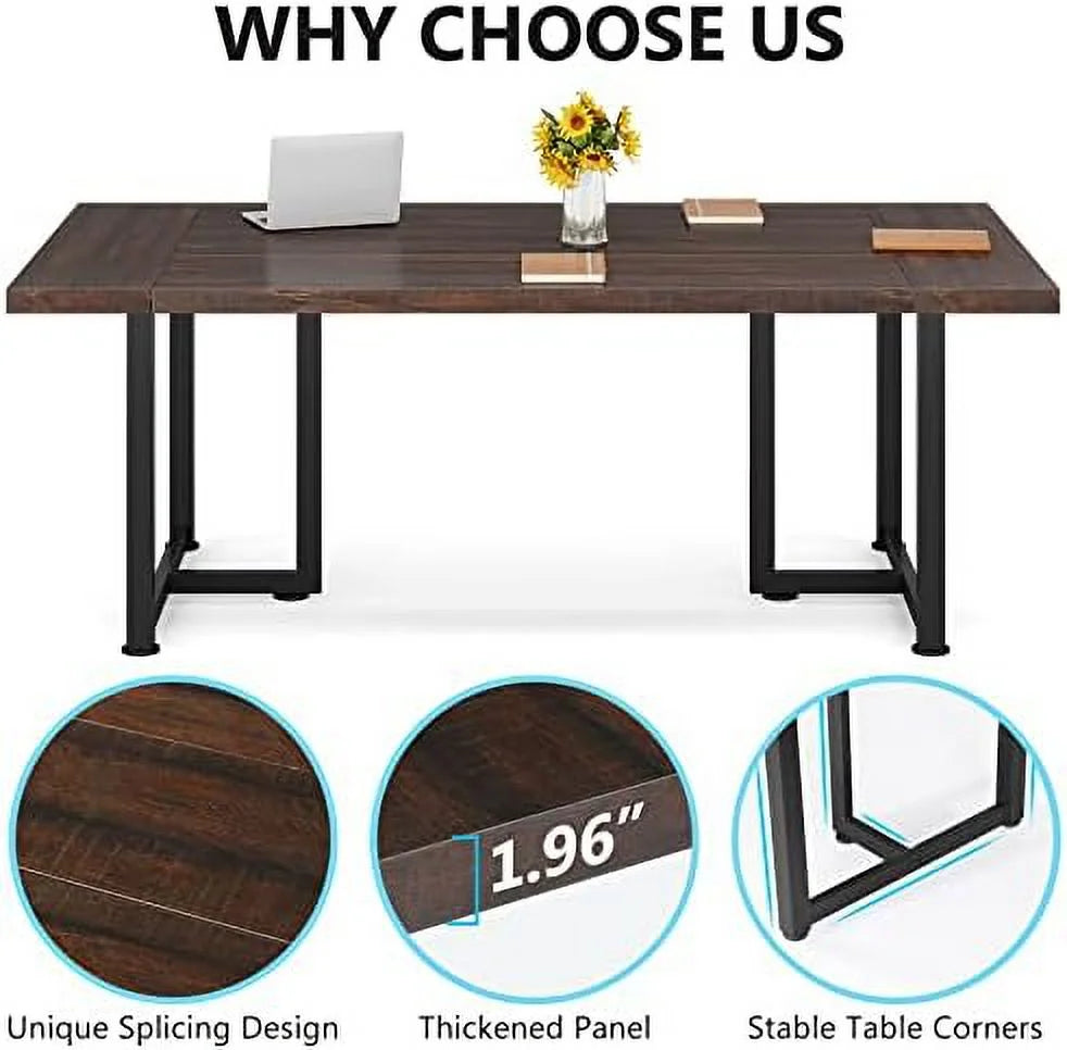 Brown Wooden Executive Desk K9524