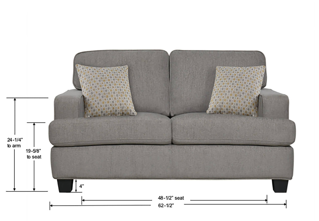 Grey Loveseat L67943