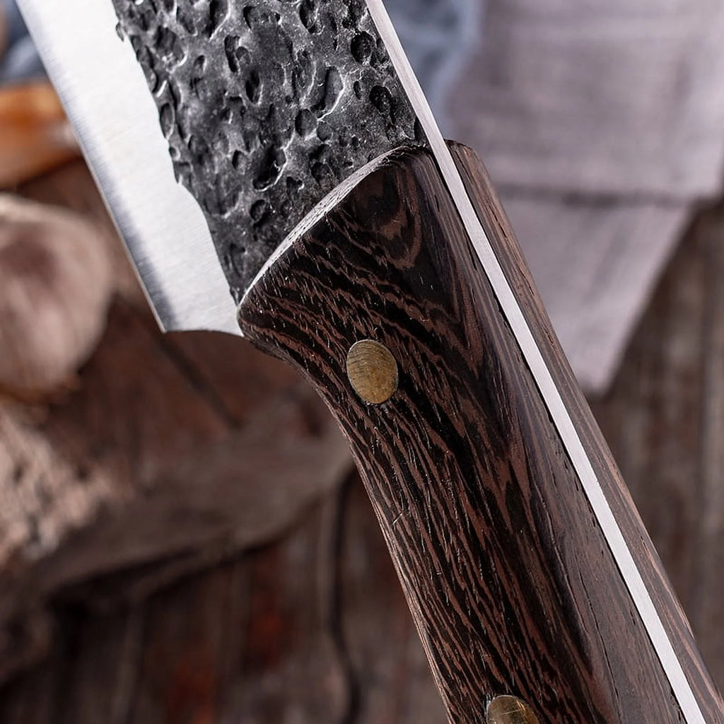 7 Inch Full Tang Forged High Carbon Steel Chef Knife with Sheath M459