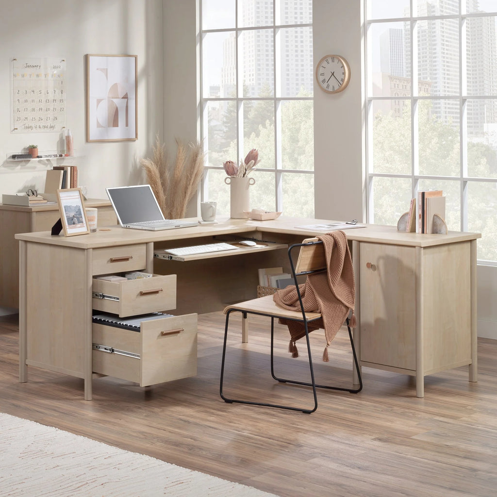 L-Desk in Natural Maple Finish U67957