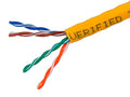 1000ft Cat5e Bulk Bare Copper Ethernet Cable UTP Solid Riser Rated 350MHz 24AWG Yellow S352