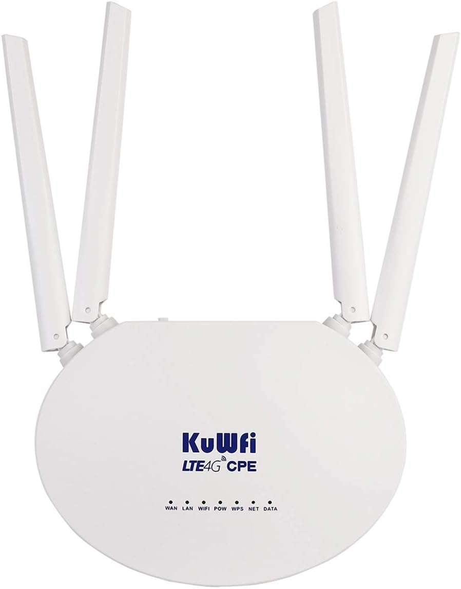 4G LTE Router with SIM Card Slot, 300Mbps Unlocked Wireless WiFi Router with 4pcs Non-Detachable Antennas H35874
