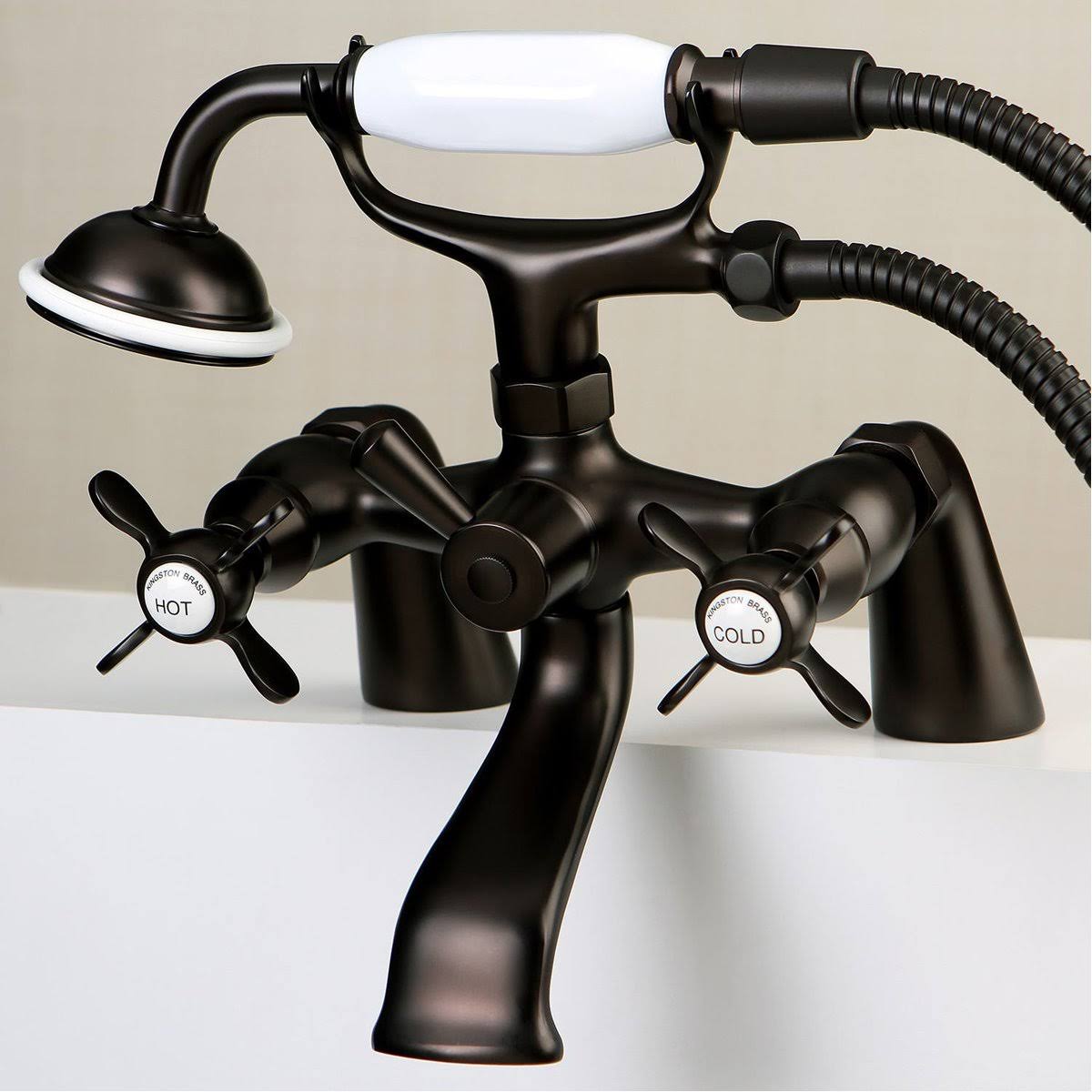 Antique Brass Clawfoot Tub Faucet with Hand Shower B9020