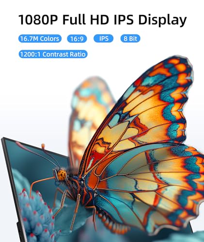 15.6 Inch FHD IPS Portable Monitor with Adjustable Stand T831675